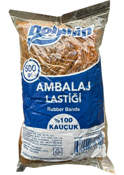 Dolphin Kauçuk Ambalaj Paketleme Lastiği Çap : 70 mm 500 gr Paket