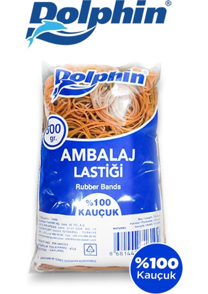 Dolphin Kauçuk Ambalaj Paketleme Lastiği Çap : 70 mm 500 gr Paket