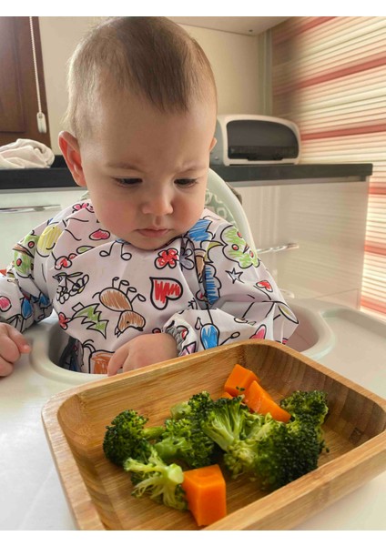 Deluxe Uzun Kollu Bebek Mama Önlüğü
