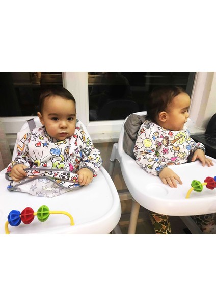 Deluxe Uzun Kollu Bebek Mama Önlüğü