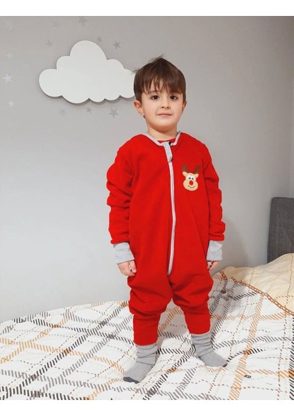 Nakışlı Uzun Kollu Oeko-Tex Mikro Polar Bebek Çocuk Uyku Tulumu Unisex Tog 2