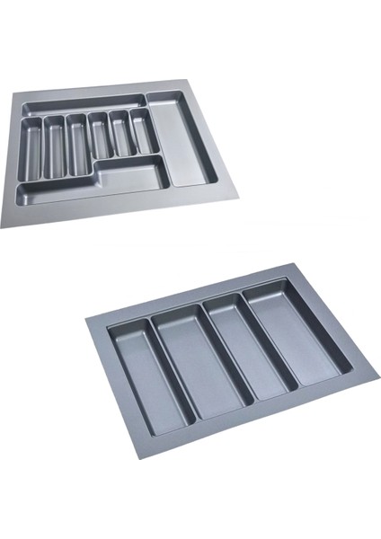 Çekmece Içi Kaşıklık ve Kepçelik 2 Li Set 62 x 49 cm Gri