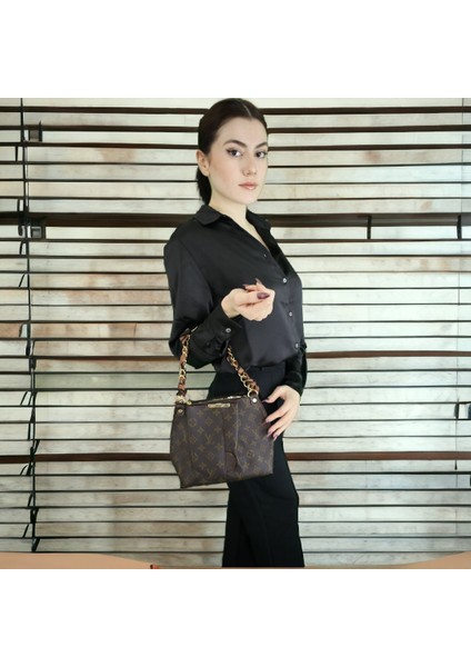 Lv Şallı Kadın Omuz Çantası
