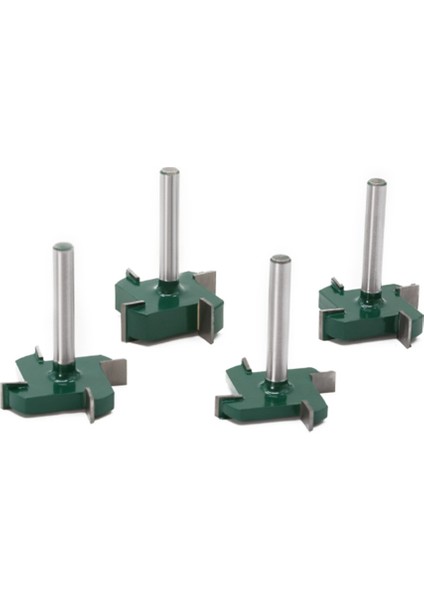 4 Adet Cnc Spoilboard Yüzey Freze Uçları, 1/4 Inç Döşeme Karbür Düzleştirme Yönlendirici Bit Seti Rabbet Yuvası Kesici (Yurt Dışından)
