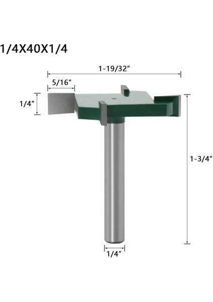 4 Adet Cnc Spoilboard Yüzey Freze Uçları, 1/4 Inç Döşeme Karbür Düzleştirme Yönlendirici Bit Seti Rabbet Yuvası Kesici (Yurt Dışından)
