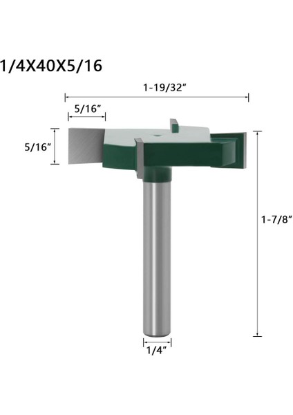4 Adet Cnc Spoilboard Yüzey Freze Uçları, 1/4 Inç Döşeme Karbür Düzleştirme Yönlendirici Bit Seti Rabbet Yuvası Kesici (Yurt Dışından)