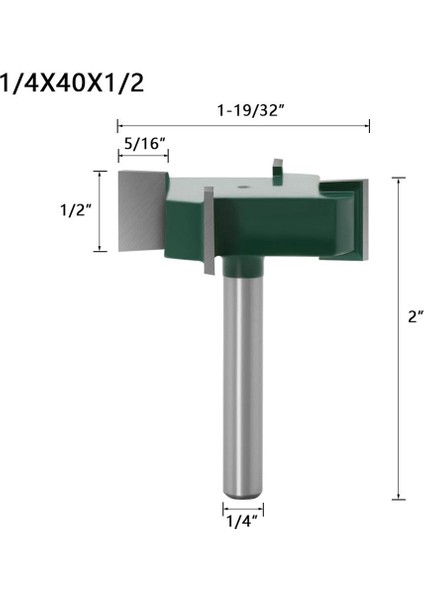 4 Adet Cnc Spoilboard Yüzey Freze Uçları, 1/4 Inç Döşeme Karbür Düzleştirme Yönlendirici Bit Seti Rabbet Yuvası Kesici (Yurt Dışından)