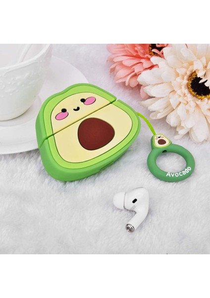 Air Pods Pro 2.nesil Kulaklık Kılıfı Silikon Avokado fırsatları