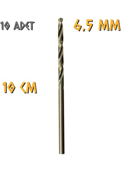 Kupa Tyson Metal Ahşap Delici Hss Matkap Ucu 6.5 Mm. - 10 Adet