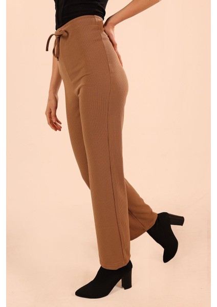 6854A Bağcıklı Pantolon Vizon