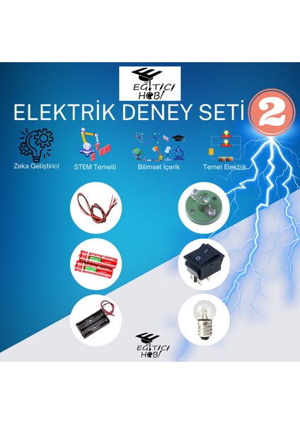 Kutulu Elektrik Deney Seti 2 Eğitici Hobi Bilim Seti
