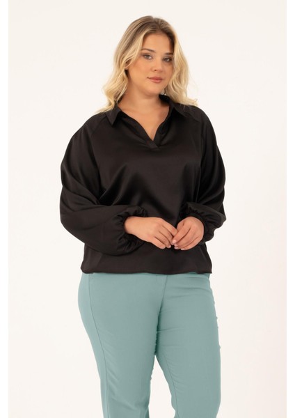 V Yaka Saten Bluz fiyatları