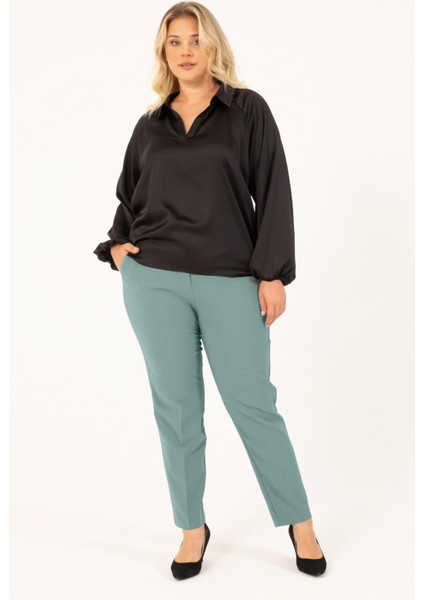 V Yaka Saten Bluz modelleri