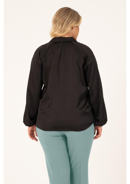 V Yaka Saten Bluz indirimleri