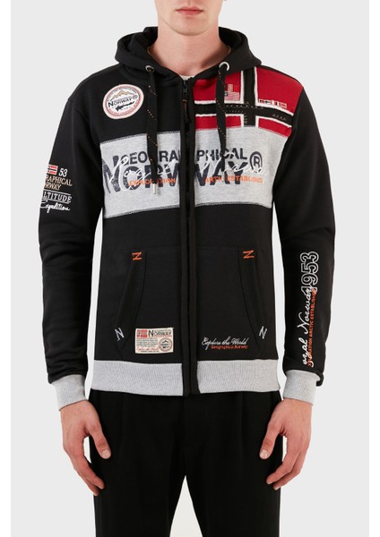 Pamuklu Şardonlu Kapüşonlu Sweat Erkek Sweat Flyersw 1
