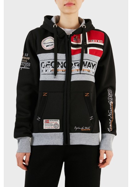 Içi Şardonlu Kapüşonlu Sweat Bayan Sweat Flyersw 1k