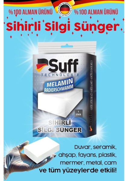 Suff Sihirli Silgi Sünger 2 Adet - Almanya'dan Ithal %100 Orijinal Ürün