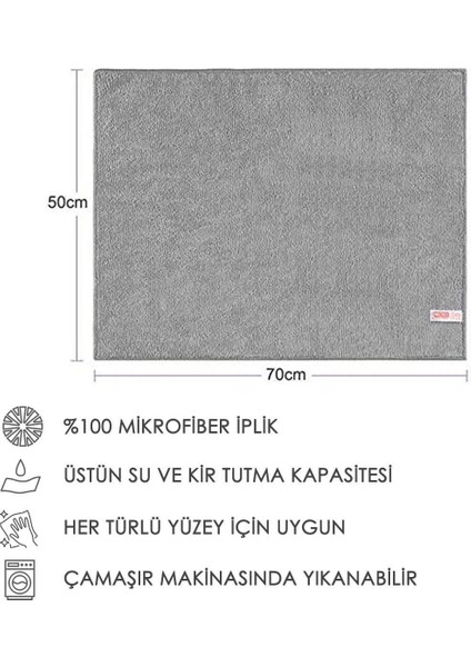 Mikrofiber Tank Bezi 50X70 cm Süper Emici Kalın Mikrofiber Havlu, Oto Kurulama ve Temizlik Bezi, Füme Renk modelleri