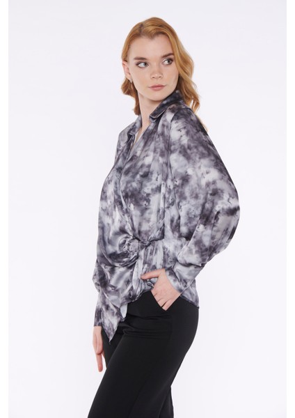 Pembe Batik Desenli Bluz fiyatları