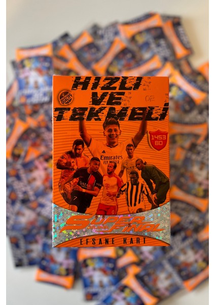 Wildpanda Süper Final Hızlı ve Tekmeli Efsane Kart 50 Poşet Toplam 100 Adet Kart Kutusuz Futbolcu Oyun Kartı