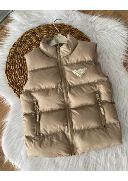Unisex Paris Şişme yelek - Bej