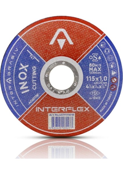 Inox Metal Kesici Taş Disk 115X1.0X22.23 mm (50 Adet)