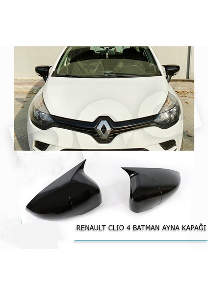 Araca Özel Renault Clio 4 Batman Yarasa Ayna Kapağı Piano Black