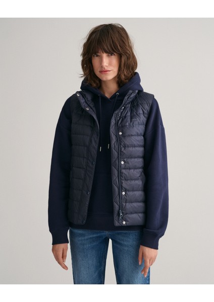 Kadın Lacivert Regular Fit Dik Yaka Düz Yelek 4700280.433