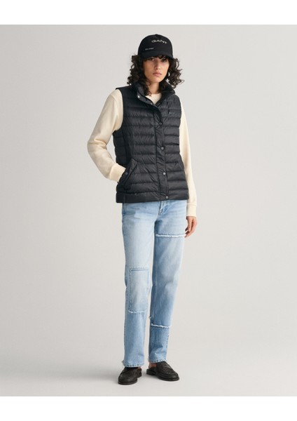 Kadın Siyah Regular Fit Dik Yaka Düz Yelek 4700280.5 indirimleri