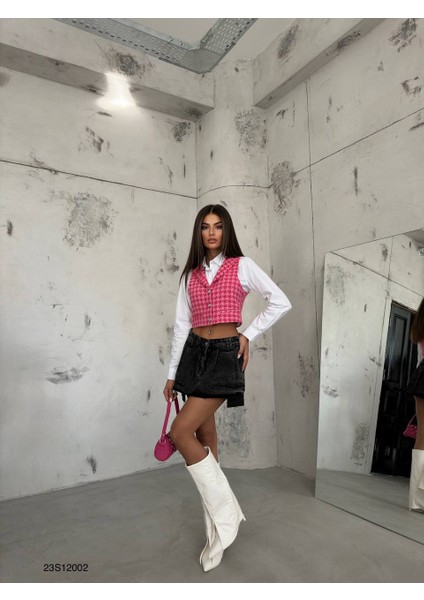 Kazayağı Crop Yelek modelleri