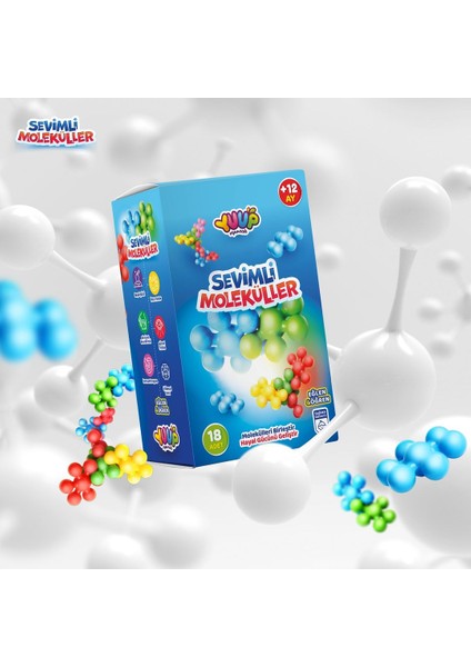 Eğitici ve Eğlenceli Sevimli Moleküller - 18 Parça indirimleri