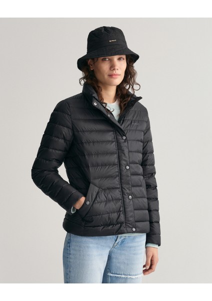 Kadın Siyah Regular Fit Dik Yaka Düz Mont 4700281.5