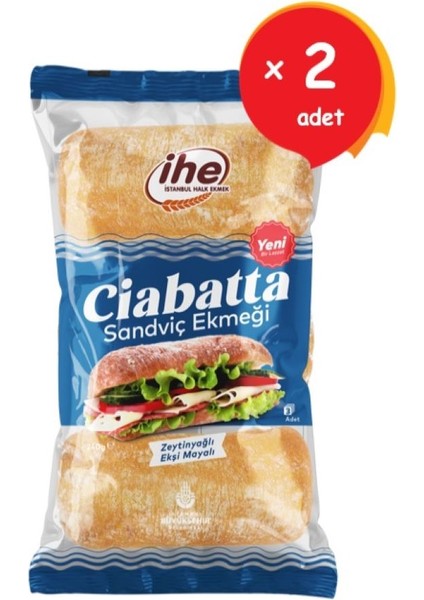 Ihe Ciabatta 3'lü 240 gr (2 Adet)