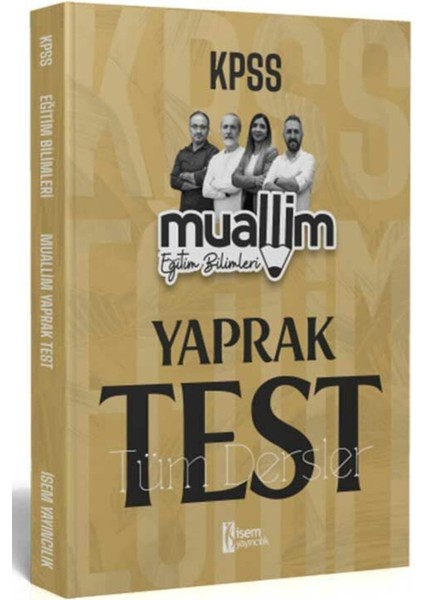 2024 KPSS Eğitim Bilimleri Muallim Tüm Dersler Yaprak Test