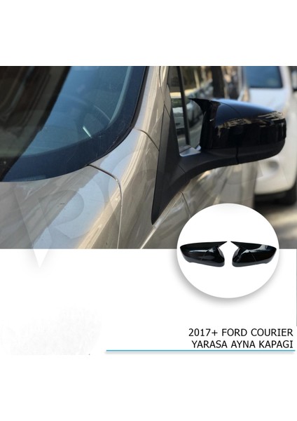 Araca Özel Ford Courıer 2017+ Batman Yarasa Ayna Kapağı Piano Black