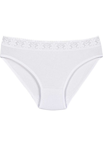 Yıldız 6'lı Bayan Bel Dantelli Likralı Bayan Bikini Külot Q3526