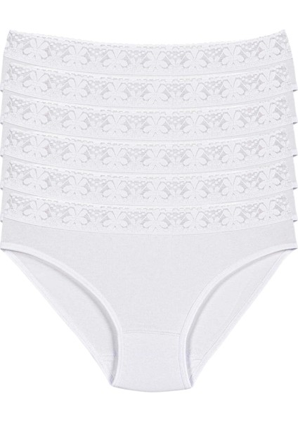Yıldız 6'lı Bayan Bel Dantelli Likralı Bayan Bikini Külot Q3526