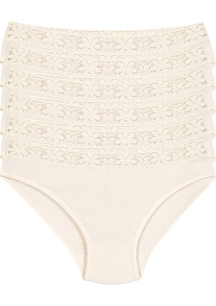 Yıldız 6'lı Bayan Bel Dantelli Likralı Bayan Bikini Külot Q3526 fiyatları