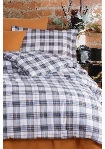 Flanel Çift Kişilik Nevresim Takımı Cozy Yeşil