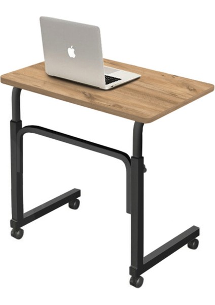 Yükseklik Ayarlı Laptop Sehpası ve Çalışma Masası - Atlantik Çam (Tekerli) 70X40 Oval Kenar fiyatları