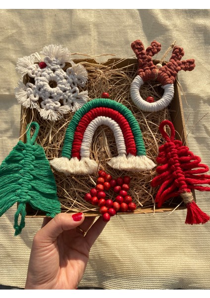 Yılbaşı Çam Ağacı Süsü El Yapımı - 6lı Set