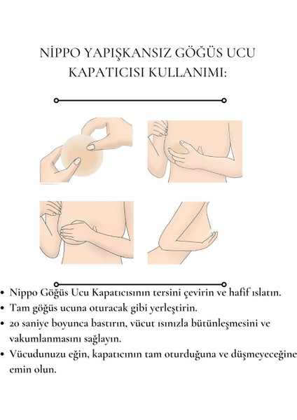 Yapışkansız Göğüs Ucu Kapatıcı Nude-Siyah