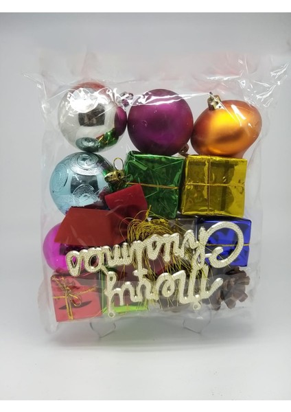 Yılbaşı Karışık Süs 14 Lü 7 cm