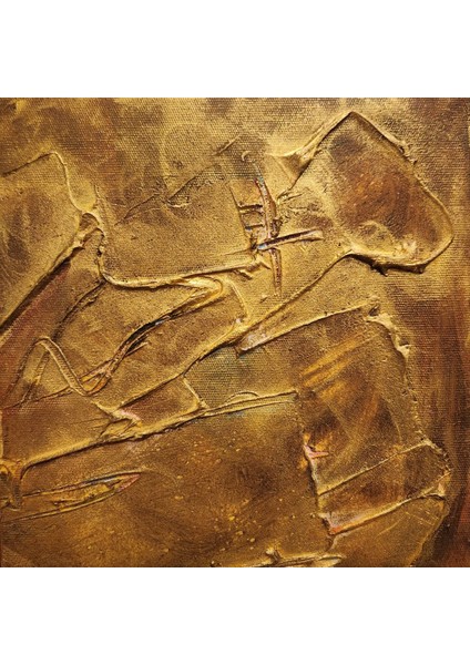 - Altın Renkli Eskitme Dekor Tablo