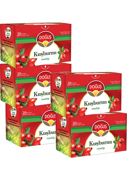 Kuşburnu Çayı 20 Süzen Poşet 30 gr x 5 Adet