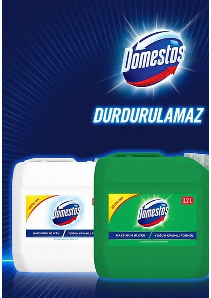 Çamaşır Çam Ferahlığı 3,2 Lt + Domestos Çamaşır Suyu Ultra Beyaz 3,2 Lt