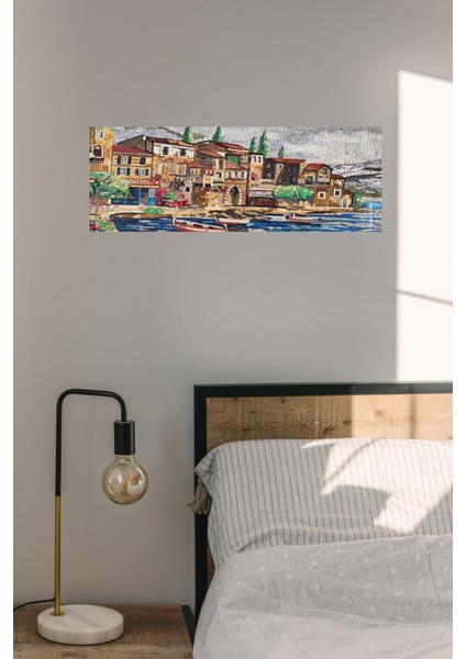 Mozaık Gemi Deniz Manzaralı Mermer Tablosu fırsatları