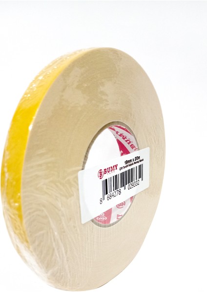 Çift Taraflı Köpük Montaj Bandı 19 mm x 20 mt - Iç Mekan Kullanıma Uygun