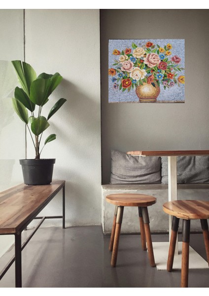 Ibla Mozaık Çiçek Sanat Tablosu modelleri