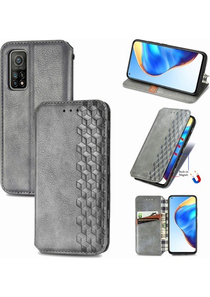 Xiaomi 10T/10T Pro Cüzdan Kılıfı ile Uyumlu, Kart Tutuculu, Pu Deri Flip Kickstand Kapak (Yurt Dışından)